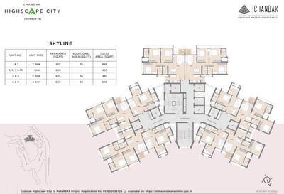 Project Image of 405.0 - 1780.0 Sq.ft 1 BHK Apartment for buy in Chandak Highscape City 1A