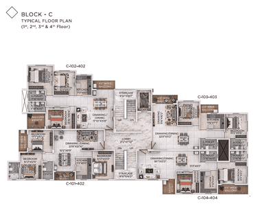 Project Image of 618.0 - 1208.0 Sq.ft 2 BHK Apartment for buy in HP Square Block B C And D