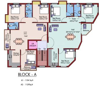 Project Image of 761.0 - 1129.0 Sq.ft 2 BHK Apartment for buy in Sri Durga Foundations Orchids