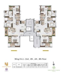 Project Image of 861.0 - 1850.0 Sq.ft 2 BHK Apartment for buy in One Park Place PH I
