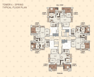Project Image of 1038.07 - 1151.2 Sq.ft 3 BHK Apartment for buy in Paradise Sai World Dreams Phase 3 Tower No 4 Spring
