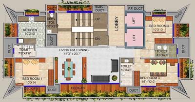 Project Image of 0.0 - 1800.0 Sq.ft 3 BHK Apartment for buy in Mittal Gardenia