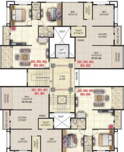 Project Image of 601.7 - 605.69 Sq.ft 2 BHK Apartment for buy in Renuka Prasanna