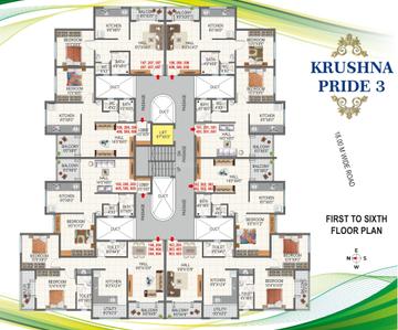 Project Image of 630.0 - 1050.0 Sq.ft 1 BHK Apartment for buy in Krushna Pride 3