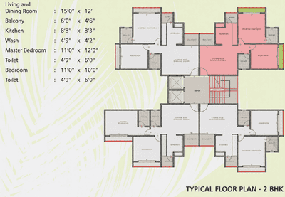 Project Image of 1064.0 - 1557.0 Sq.ft 2 BHK Apartment for buy in Poddar Palm Greens