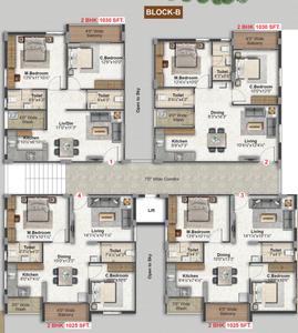 Project Image of 745.0 - 1100.0 Sq.ft 2 BHK Apartment for buy in Inspire Twin Diamond Block A