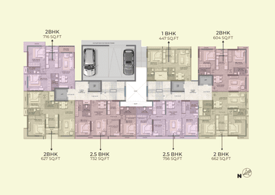 Project Image of 447.03 - 756.0 Sq.ft 1 BHK Apartment for buy in Modirealty Acacia