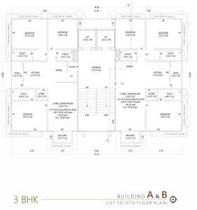 Project Image of 950.88 - 1000.51 Sq.ft 3 BHK Apartment for buy in Shivay Shivalik Classic