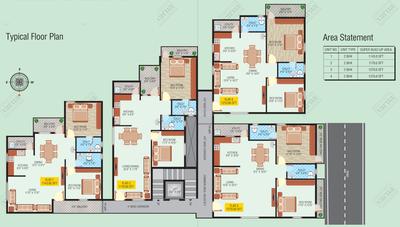 K And T Sai Swastik Sai Swastik Cluster Plan from 1st to 5th Floor 1