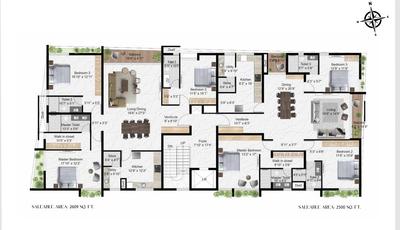 Project Image of 2500.0 - 2609.0 Sq.ft 3 BHK Apartment for buy in A R Amara Sattva