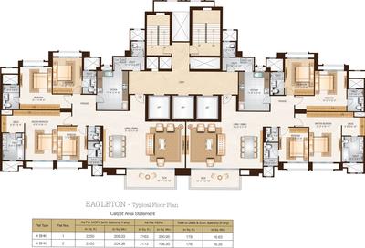 Project Image of 2113.0 - 2163.0 Sq.ft 4 BHK Apartment for buy in Hiranandani Eagleton