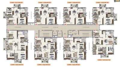Project Image of 1217.59 - 2034.3 Sq.ft 2 BHK Apartment for buy in Veekay The Communittee