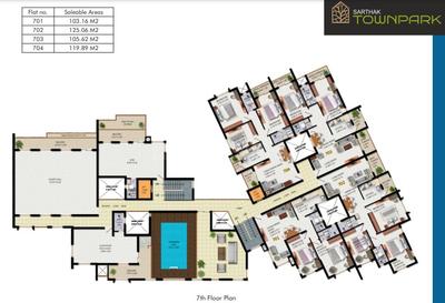 Project Image of 944.32 - 1346.13 Sq.ft 2 BHK Apartment for buy in Sarthak Townpark
