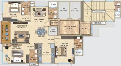 Project Image of 1393.29 - 2600.0 Sq.ft 3 BHK Apartment for buy in Tridhaatu Athena