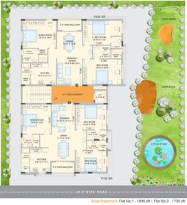 Project Image of 1735.0 - 1935.0 Sq.ft 3 BHK Apartment for buy in Alekhya Lotus Leaf