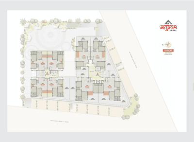 Project Image of 1131.18 - 1626.0 Sq.ft 3 BHK Apartment for buy in Shubh Atulyam Saral