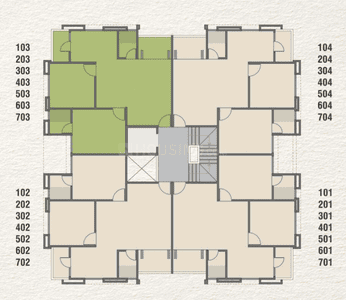 Project Image of 564.57 - 705.9 Sq.ft 2 BHK Apartment for buy in Shreenathji Akshar Green