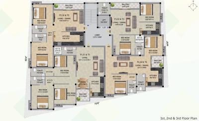 Project Image of 815.0 - 1261.0 Sq.ft 2 BHK Apartment for buy in Sai Shanmuga Flats