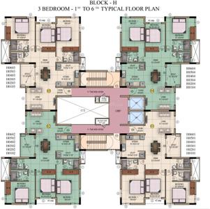 Project Image of 1055.0 - 1060.0 Sq.ft 3 BHK Apartment for buy in Mahindra Iris Court
