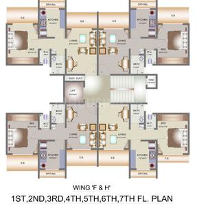 Project Image of 677.0 - 704.0 Sq.ft 1 BHK Apartment for buy in Tharwani Vedant Nakshatra