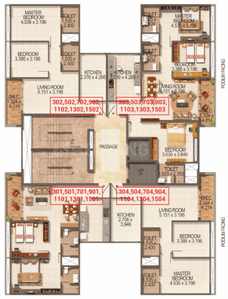 Project Image of 638.3 - 981.67 Sq.ft 2 BHK Apartment for buy in Kumar Palmspring Towers