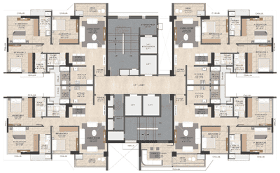 Project Image of 1137.0 - 1281.0 Sq.ft 3 BHK Apartment for buy in Serein Phase II
