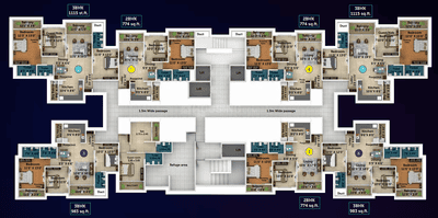 Project Image of 664.0 - 1115.0 Sq.ft 2 BHK Apartment for buy in Saheel I Trend