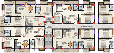 Project Image of 550.0 - 1015.0 Sq.ft 2 BHK Apartment for buy in Ashirwad IOB Galaxy Phase II
