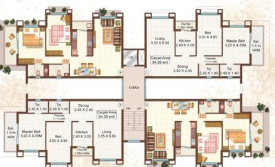 Project Image of 0.0 - 1184.03 Sq.ft 2 BHK Apartment for buy in Concrete Atlantis
