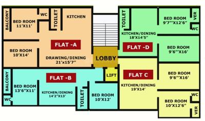 Project Image of 688.6 - 1068.3 Sq.ft 2 BHK Apartment for buy in Sanchay Shib Bishnu Apartment