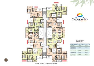 Project Image of 518.0 - 580.0 Sq.ft 2 BHK Apartment for buy in Balaji Manas Valley Phase 1