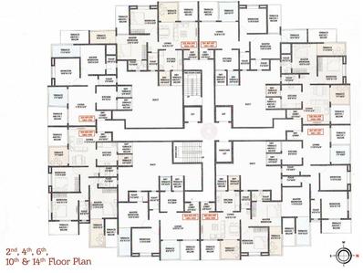 Project Image of 620.65 - 968.75 Sq.ft 2 BHK Apartment for buy in Dolphin Casa Grande B Wing