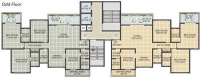 Project Image of 971.0 - 2488.0 Sq.ft 3 BHK Apartment for buy in Anmol Nayantara City One Phase 2
