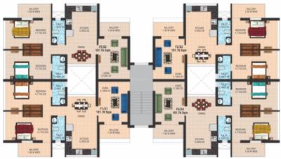 Project Image of 676.0 - 1165.0 Sq.ft 1 BHK Apartment for buy in P Four Square Greens