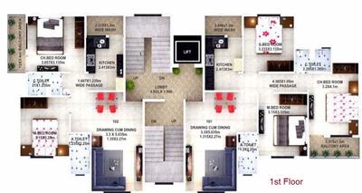 Project Image of 549.0 - 950.0 Sq.ft 2 BHK Penthouse for buy in Design Royal Residency