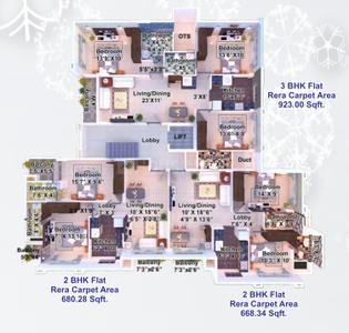 Project Image of 668.34 - 923.01 Sq.ft 2 BHK Apartment for buy in R N Ashirwad Apartments
