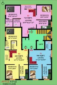 Project Image of 500.0 - 1237.0 Sq.ft 1 BHK Apartment for buy in Grand Apple Ridge
