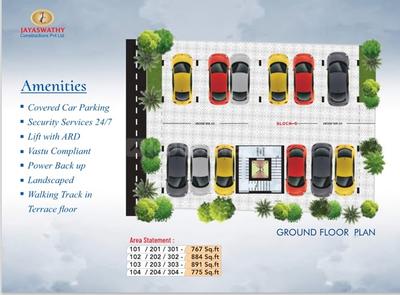 Project Image of 609.0 - 1009.0 Sq.ft 2 BHK Apartment for buy in JC S Swathy Viswas Paradise