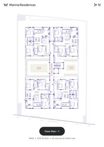 Project Image of 1569.0 - 1572.0 Sq.ft 3 BHK Apartment for buy in Marina Residences