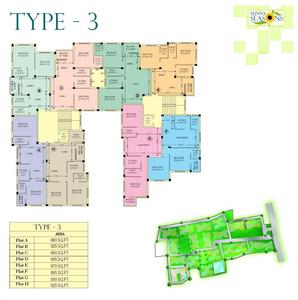 Project Image of 560.0 - 1170.0 Sq.ft 1 BHK Apartment for buy in Starlite Sunny Seasons