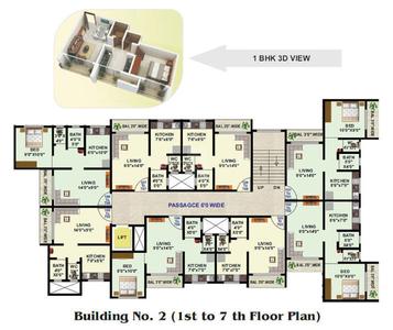 Project Image of 0.0 - 305.0 Sq.ft 1 BHK Apartment for buy in Om Pride