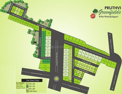 Aashrithaa Pruthvi Greenfields Layout Plan 1