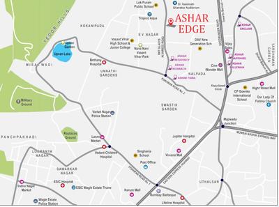 Project Image of 1187 Sq.ft 2 BHK Apartment / Flat for sale in Thane West for Rs. 16500000
