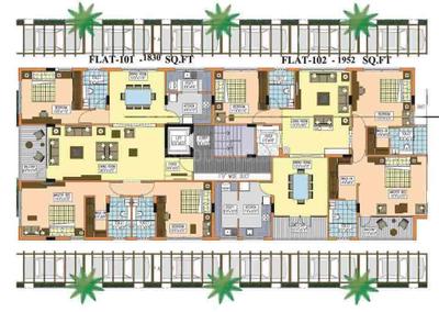 Project Image of 1830.0 - 2800.0 Sq.ft 3 BHK Apartment for buy in Krishvi La Palma