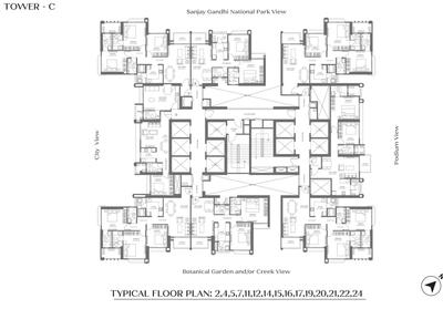 Project Image of 1500 Sq.ft 3 BHK Apartment / Flat for sale in Thane West for Rs. 32500000