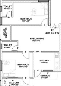 Project Image of 675.0 - 1303.0 Sq.ft 2 BHK Apartment for buy in Brownstone Amber