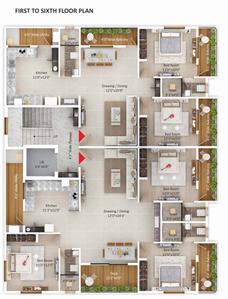 Project Image of 1240.0 - 1700.0 Sq.ft 2 BHK Apartment for buy in RM Sai Adarsh 6