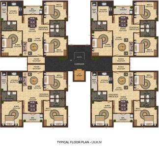 Project Image of 0.0 - 1565.0 Sq.ft 3 BHK Apartment for buy in India Kurinji Enclave