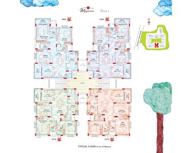 Project Image of 571.0 - 1836.0 Sq.ft 1 BHK Apartment for buy in Appaswamy Mapleton