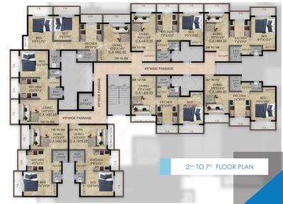 Project Image of 362.0 - 563.39 Sq.ft 1 BHK Apartment for buy in Sk Heights Building 3